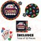 Casino Night Party Supplies Bundle, 10.5" Paper Dinner Plates, 7" Paper Appetizer Plates, and Luncheon Napkins, Serves 8